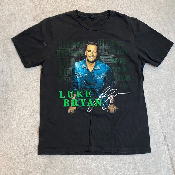 Luke Bryan Mens Concert Tour T-Shirt Large 2015 Kick Up Dust - Picture 9 of 10